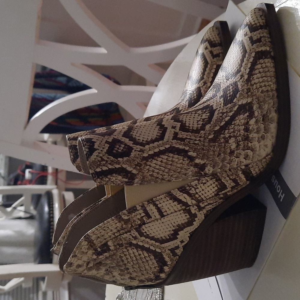 Vince Camuto Snakeskin Ankle Bootie